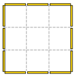 Stecchini quadrato 3x3