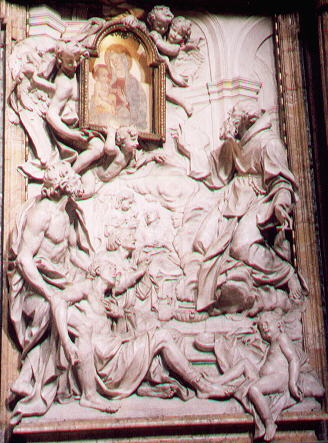 Relief by Pierre Legros in S. Carlo al Corso