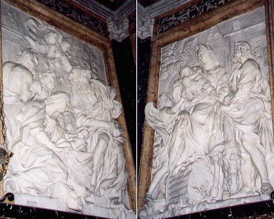 Relief by Pierre Monnot in S. Maria della Vittoria