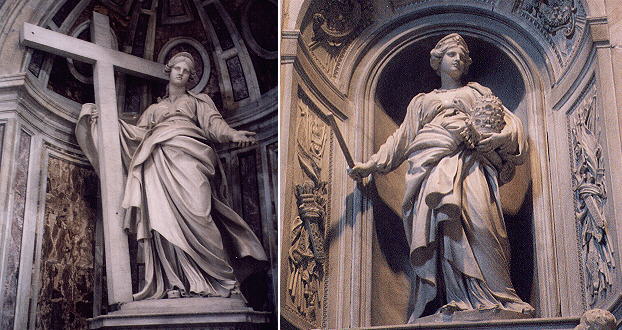St. Helena by Andrea Bolgi and Countess Matilda of Tuscany by Gian Lorenzo Bernini