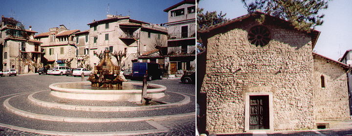 The main square and the old church of S. Pietro