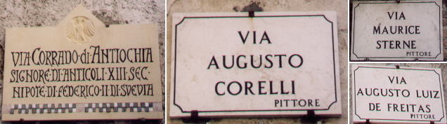 Names of streets