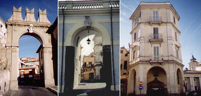 Porta Romana, Porta Napoletana and a city building in the main square