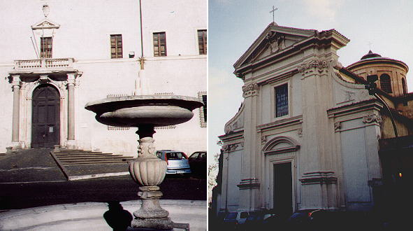 Fountain in the main square and S. Maria di Galloro