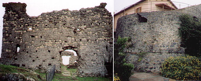 Trevignano - Ruins of the Orsini castle and round tower near the lake