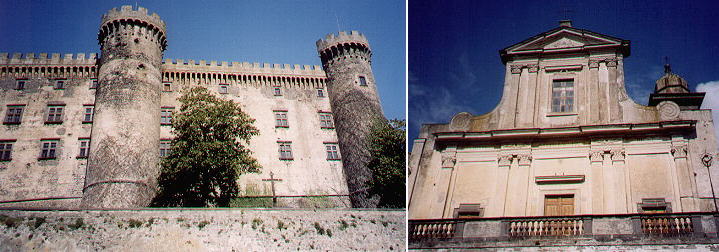 The front of the castle and Collegiata