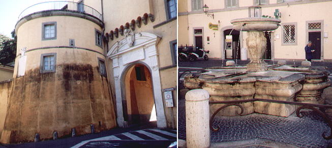 Entrance to the main square and fountain