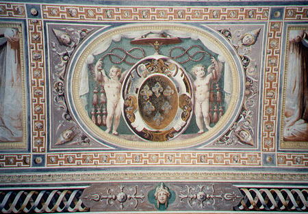 Ceiling with the coat of arms of Cardinal Farnese