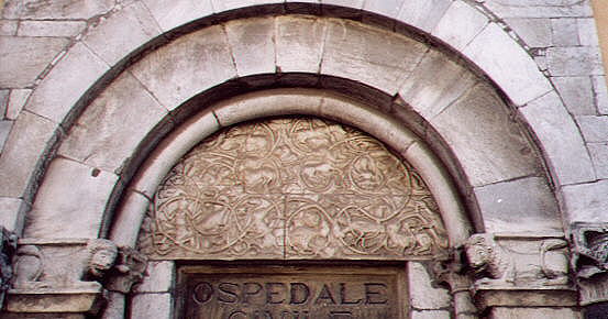 Relief at the entrance of the Hospital