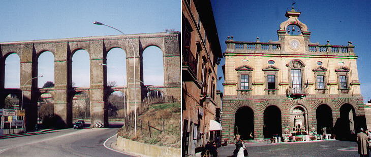 The aqueduct and Palazzo Comunale