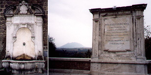 Early XVIIIth century fountain and late XVIIIth century inscription