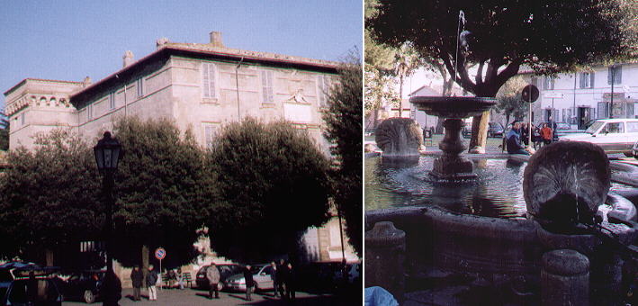 Palazzo Tittoni and XVIIIth century fountain in the main square