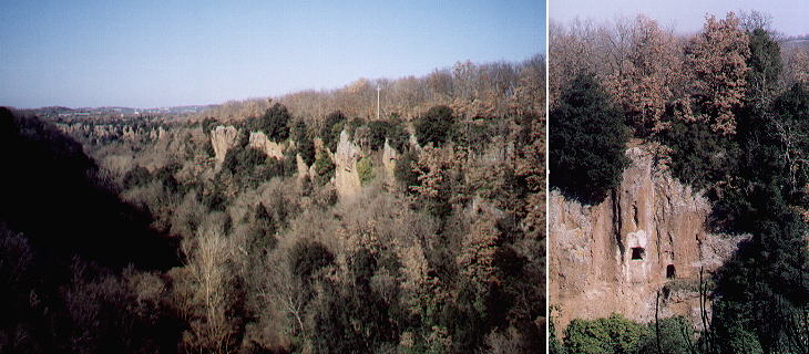 The ravine of River Biedano seen from Barbarano