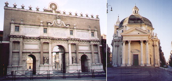 Porta del Popolo and S. Maria dei MIracoli