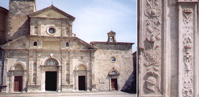 Faades of Collegiata di S. Cristina and S. Leonardo; detail of S. Cristina