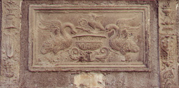 Relief of a fountain built by Leo X when he was a cardinal