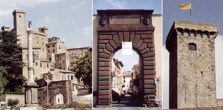 View of the castle: northern gate: detail of the castle 