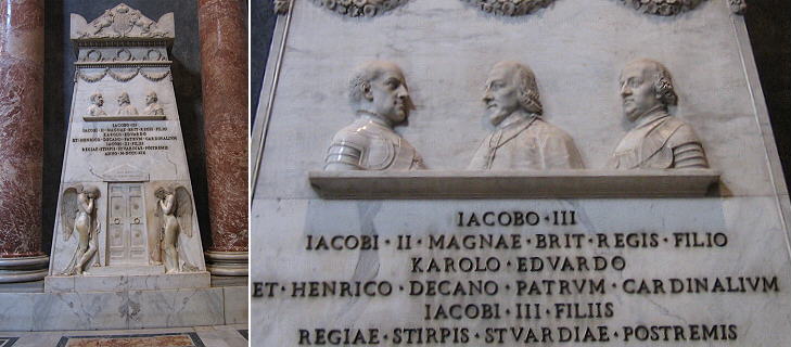 Monument to the Stuarts by Antonio Canova in S. Pietro