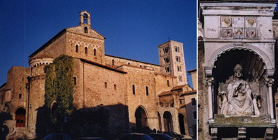 The Cathedral and the statue of Bonifatius VIII