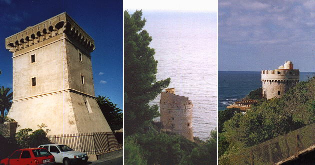 Torre Vittoria, Torre del Fico and Torre Cervia