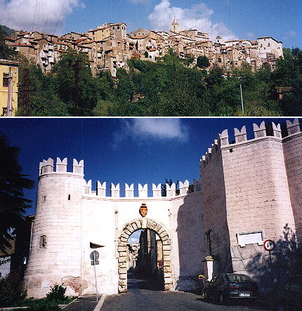 Gate and view of Genazzano