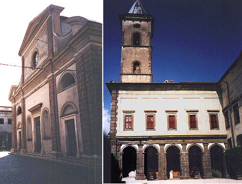 Sant' Andrea and the inner court of Palazzo Colonna