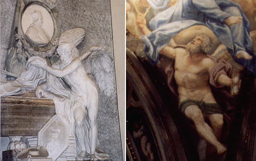 Time by Giuliano Finelli in S. Giovanni in Laterano and Time by il Domenichino in 
S. Carlo ai Catinari