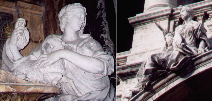 Humility by Bartolomeo Pincellotti in S. Maria sopra Minerva and Virginity by 
Giovan Battista Maini in S. Maria Maggiore