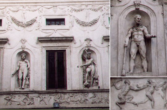 Decoration of the courtyard of Palazzo Spada