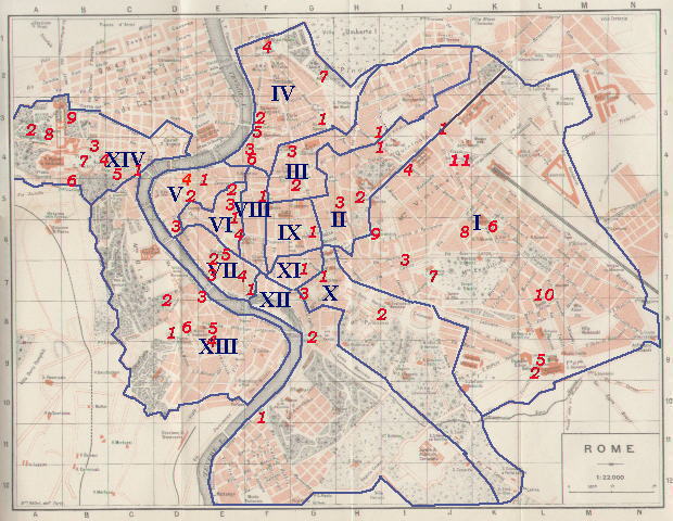 Map of the fountains