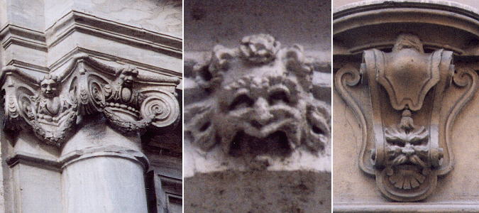Masks in S. Giacomo in Augusta, Oratorio del SS. Crocefisso, SS. Celso e Giuliano