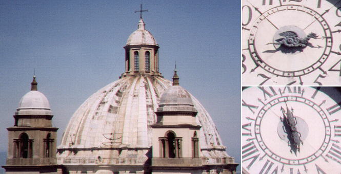 Dome of S. Margherita and details of the clocks