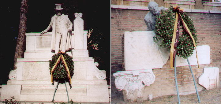 The Roman poets Giuseppe Gioacchino Belli and Trilussa are honoured