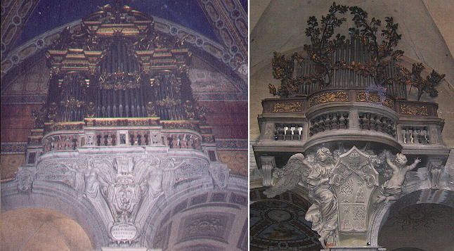 Organs in S. Maria sopra Minerva and in S. Maria del Popolo