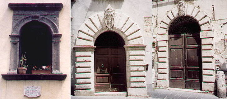 Renaissance window and Renaissance portals of the Aberti palaces