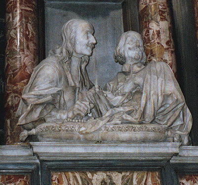 Monument to Ercole e Giovan Luigi Bolognetti (1686) by Lorenzo Ottoni in Chiesa di Ges e Maria