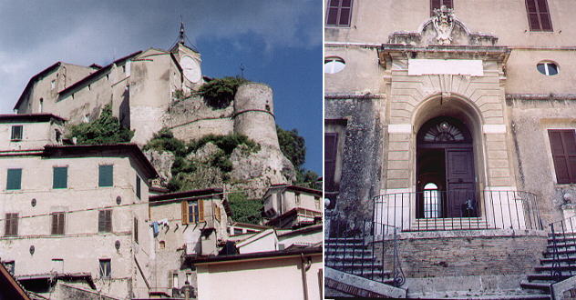Rocca Abbaziale and portal of Pius VI