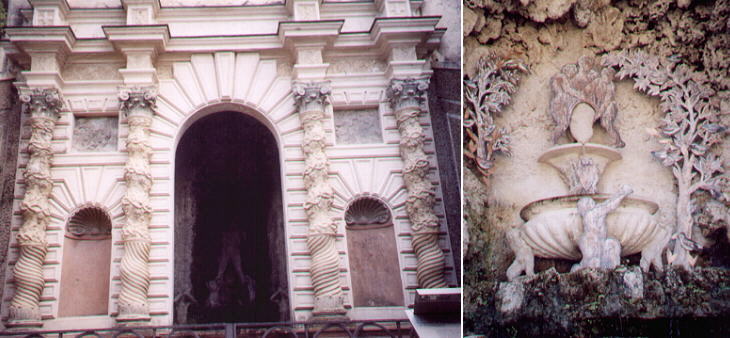 Fontana di Plutone and Fontana della Civetta