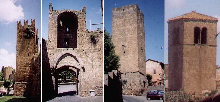 Towers of the walls, Porta S. Marco, Torre del Lavello and bell tower of S. Silvestro