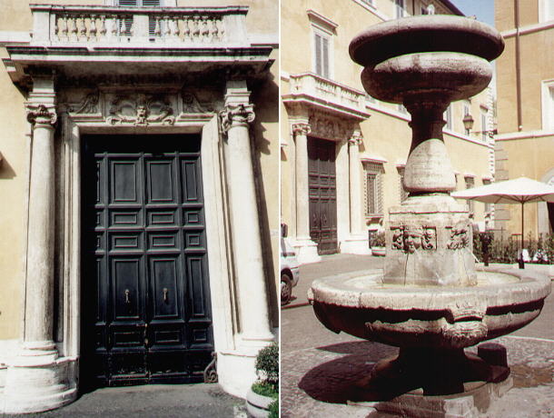 Palazzo Lancellotti (main entrance) and the fountain