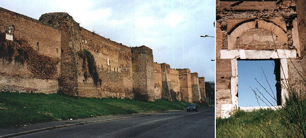 The walls between Porta S. Sebastiano and Porta S. Paolo