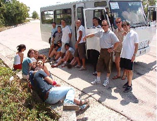 Il viaggio con il pulmino parrocchiale
