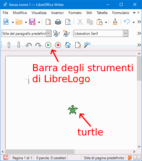 Barra piccola di LibreLogo