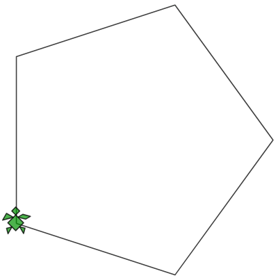 Turtle graphics pentagono