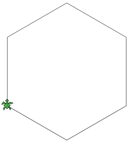 Turtle graphics esagono