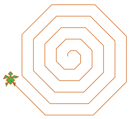 Turtle spirale ottagonale