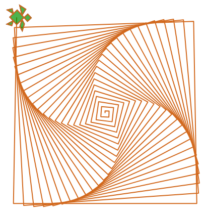 Turtle spirale con angolo di 91°