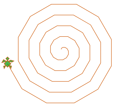 Turtle spirale dodecagonale