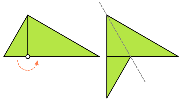 Simmetria tiangolo rettangolo - soluzione 1