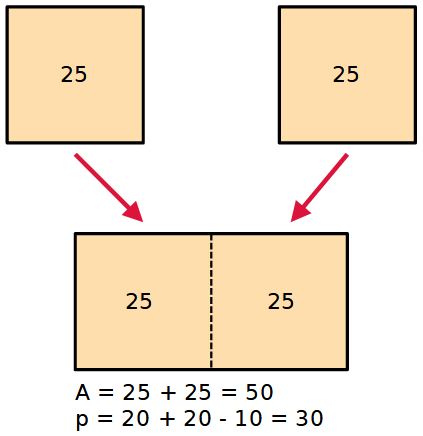 Due quadrati uniti